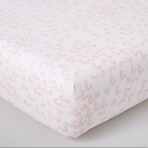 Pottery Barn Kids watercolor bunny crib sheet NWT